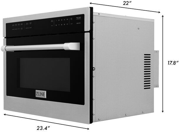 ZLINE 1.55 Cu. Ft. Stainless Steel Built-In Convection Microwave Oven 7