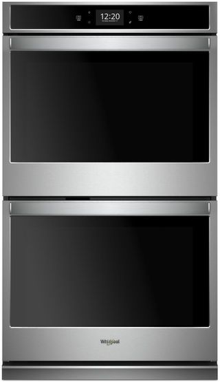 Whirlpool® 30" Black On Stainless Electric Built In Double Oven