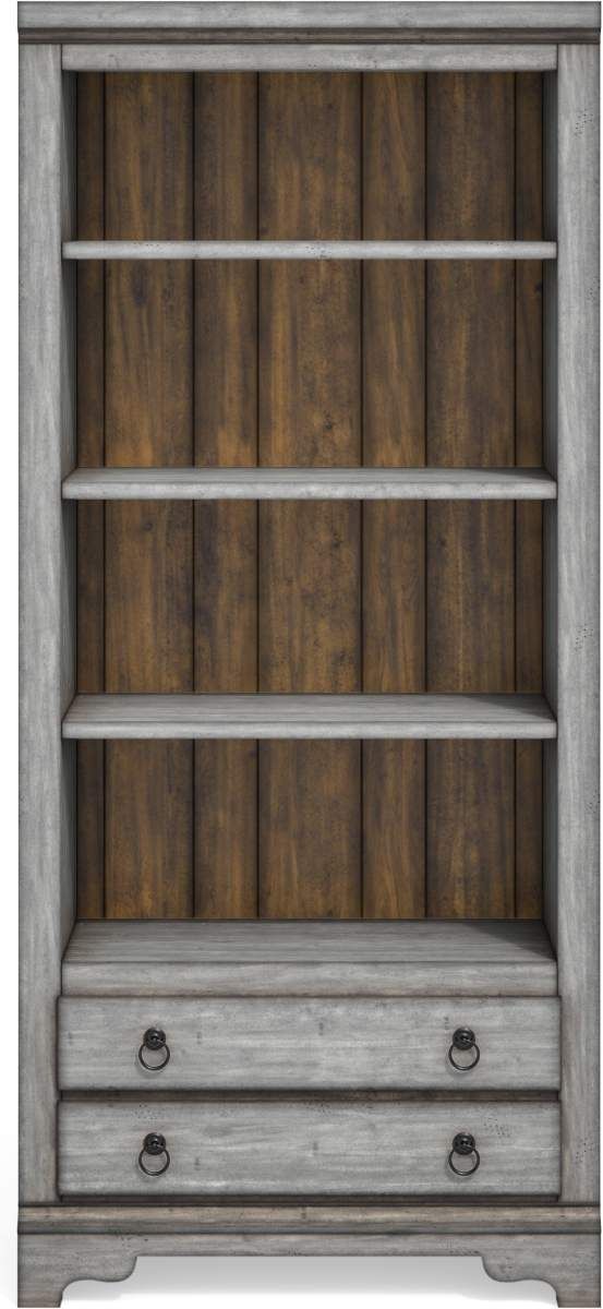 Flexsteel® Plymouth® Distressed Graywash File Bookcase 1