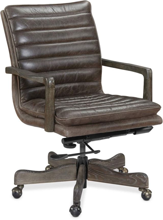 Hooker® Furniture EC Langston Buckaroo Ranch/Storia Executive Swivel Tilt Chair with Metal Base-0