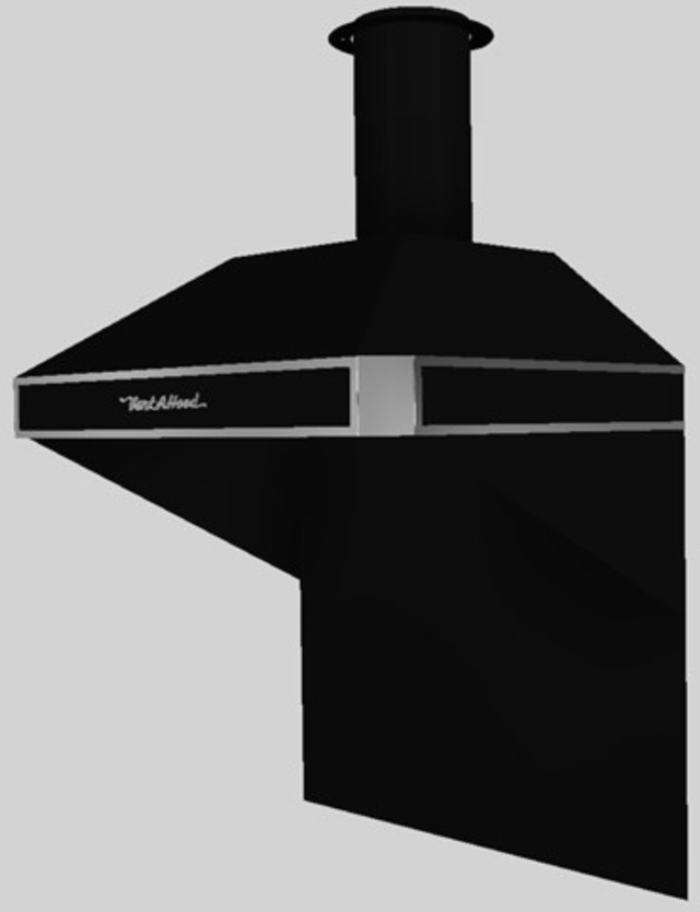 Vent-A-Hood® A Series 36" Retro Style Wall Mounted Range Hood-Black 3