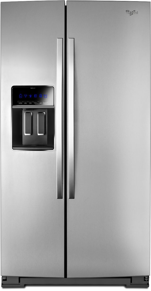 Whirlpool® 23.0 Cu. Ft. Side-By-Side Refrigerator-Monochromatic Stainless Steel 0