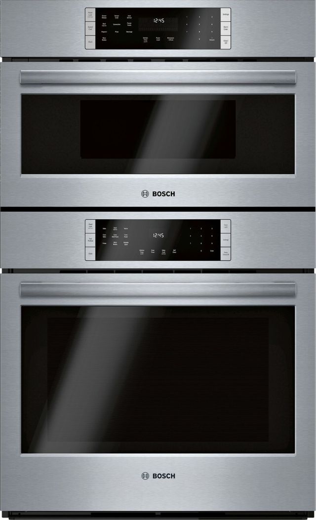 Bosch® 800 Series 30" Stainless Steel Oven/Micro Combo Electric Wall Oven-0