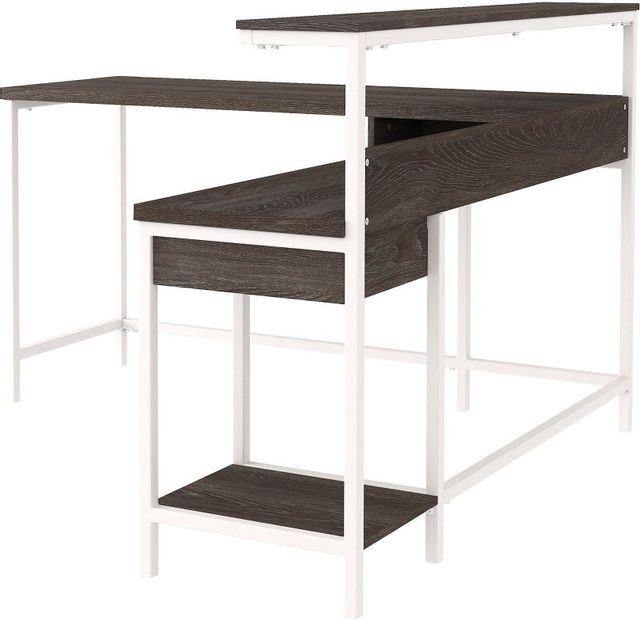 Signature Design by Ashley® Dorrinson Two-tone L-Desk with Storage 3