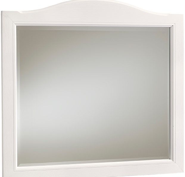 Vaughan-Bassett Cool Farmhouse Soft White Arched Mirror