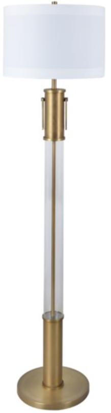Crestview Collection Demille Gold Column Floor Lamp