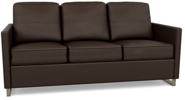 American Leather® Brandt Bali Mocha Leather Queen Plus Convertible Sofa