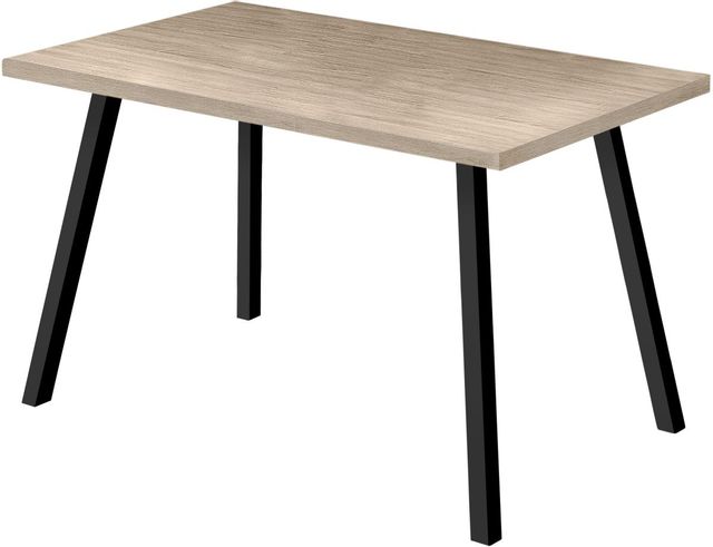 Monarch Specialties Inc. Dark Taupe Wood  Top Dining Table with Metal Base