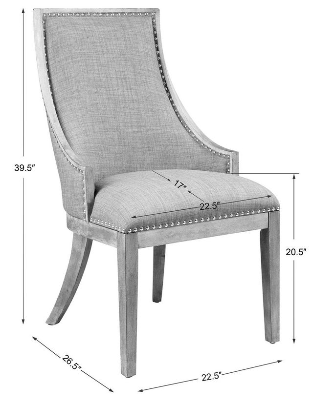 Uttermost® Aidrian Gray Accent Chair-3