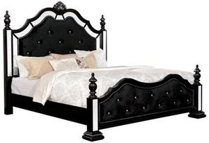 Furniture of America® Azha Black Queen Poster Bed