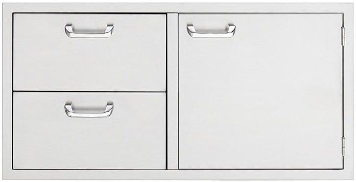 Lynx® Sedona 42" Storage Door And Double Drawer Combo-Stainless Steel