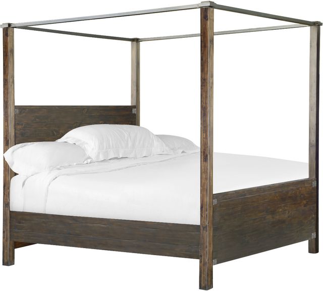 Magnussen Home® Pine Hill Rustic Pine Complete Queen Poster Bed