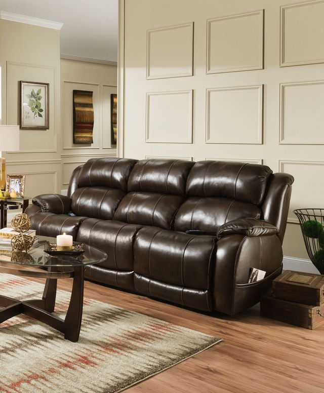 HomeStretch Custom Comfort Double Reclining Power Sofa 2
