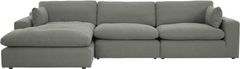 Benchcraft® Elyza 3-Piece Smoke Sectional with Chaise