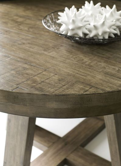 Kincaid Furniture Plank Road Stone Button Dining Table 2