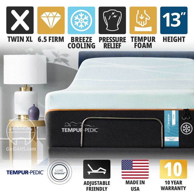 TEMPUR-Pedic LUXEbreeze°™ Firm 13.2" Twin XL Mattress-0