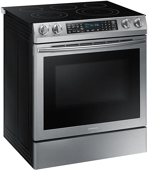Samsung 5.8 cu.ft. Silver Slide In Electric Oven 1