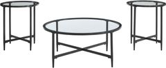 Mill Street® Stetzer 3-Piece Black Occasional Table Set