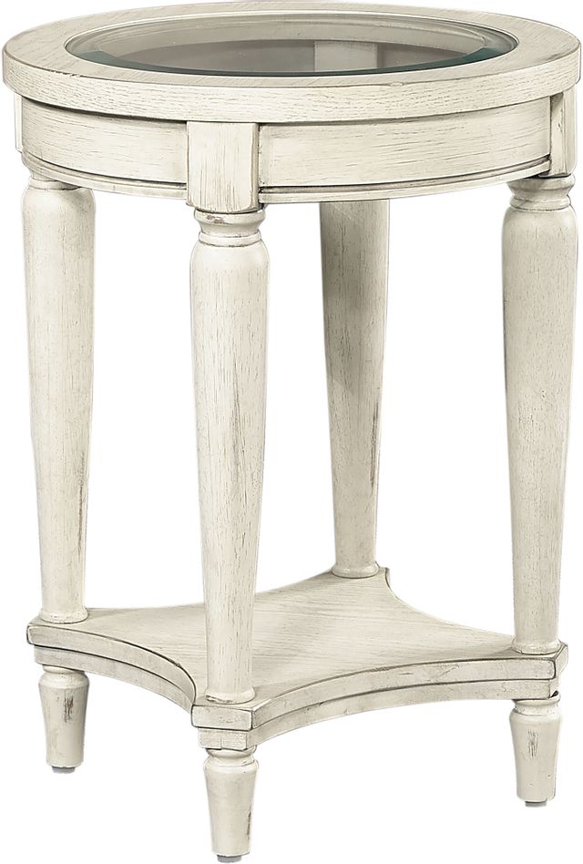 aspenhome® Radius Alabaster Round Chairside Table