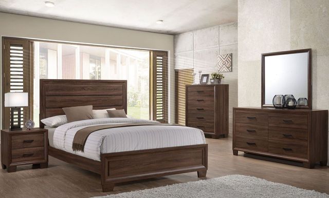 Coaster® Brondon 5-Piece Medium Brown King Bedroom Set