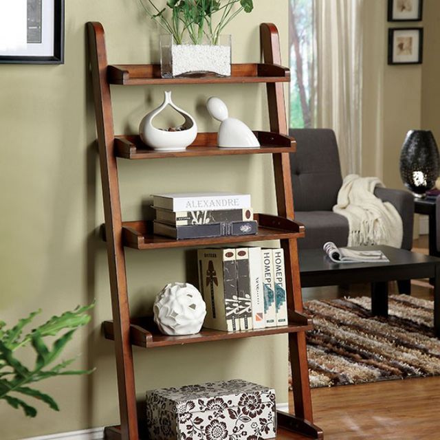 Furniture of America® Lugo Brown Ladder Shelf 1