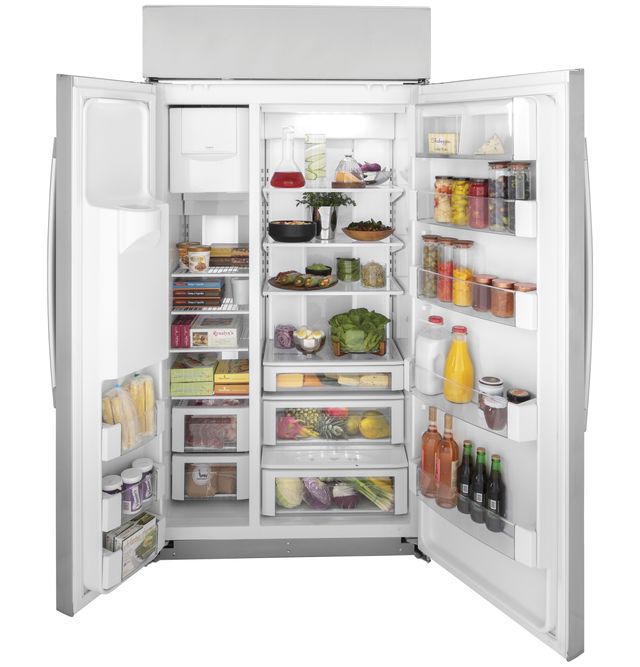 GE Profile™ 24.5 Cu. Ft. Stainless Steel Built In Side-by-Side Refrigerator 2