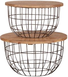 Liberty Furniture  Akins Weathered Honey Accent Tables