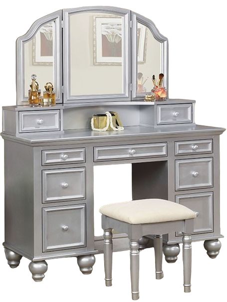 Athy white transitional style deals vanity with stool