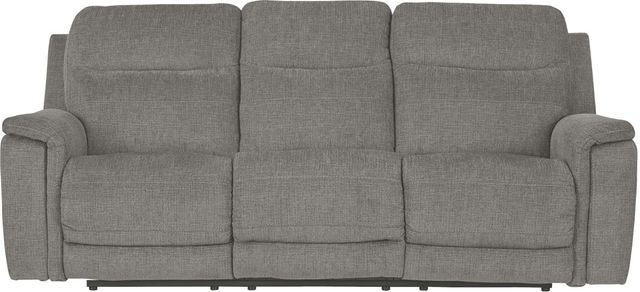 Signature Design by Ashley® Mouttrie Smoke Power Reclining Sofa with Adjustable Headrest-0