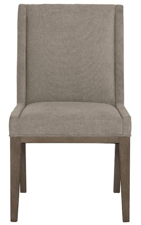 Bernhardt Linea Cerused Charcoal Upholstered Side Chair