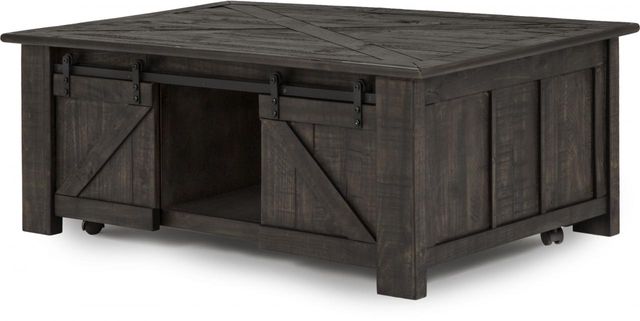 Magnussen Home® Garrett Weathered Charcoal Lift Top Cocktail Table-0
