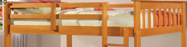 Donco Trading Company Honey Twin/Twin Mission Bunk Bed-1