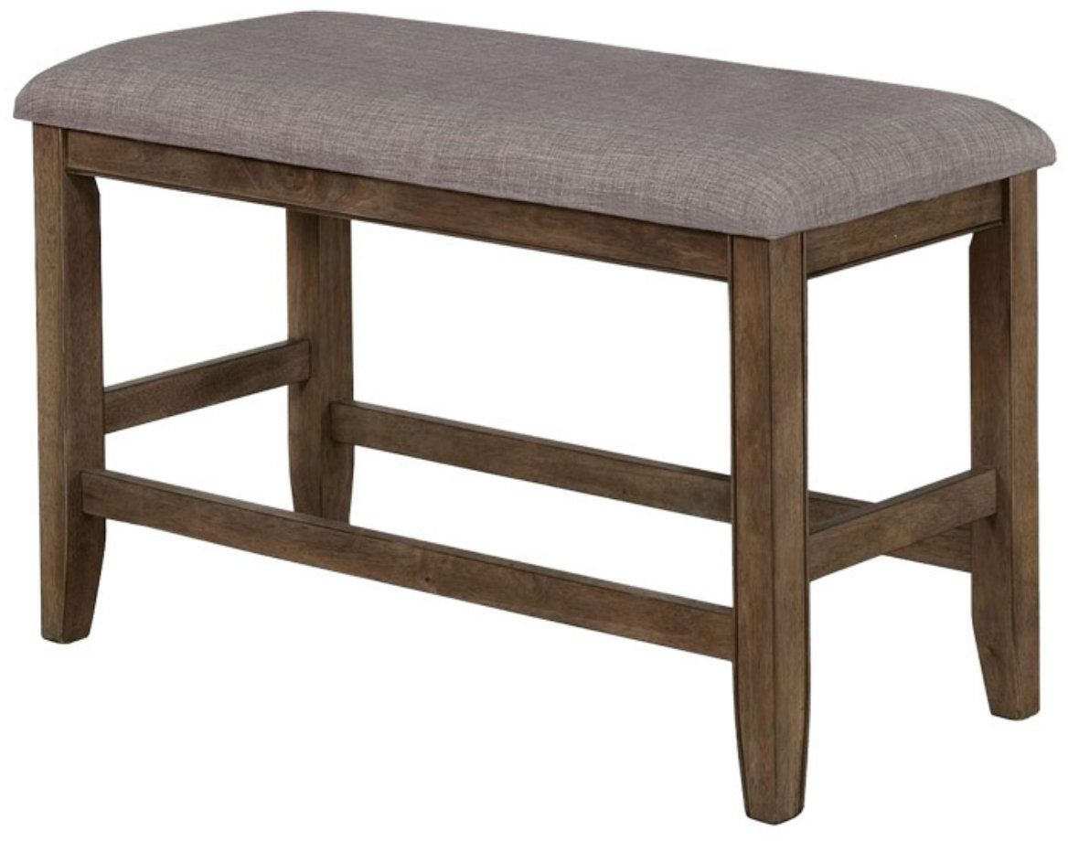 Crown Mark Manning Gray Upholstery Counter Height Bench