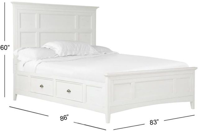 Magnussen® Home Heron Cove Chalk White 3pc King Panel Storage Bedroom Group P55873720-3