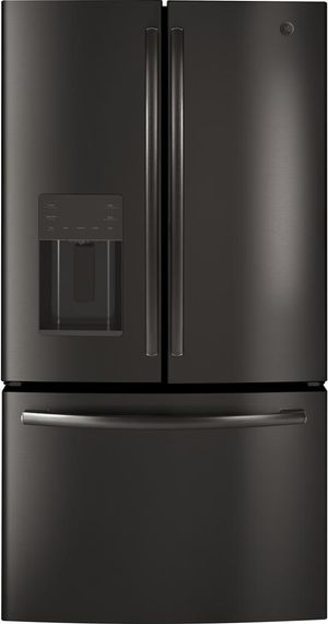 GE® 25.6 Cu. Ft. French Door Refrigerator-Black Stainless