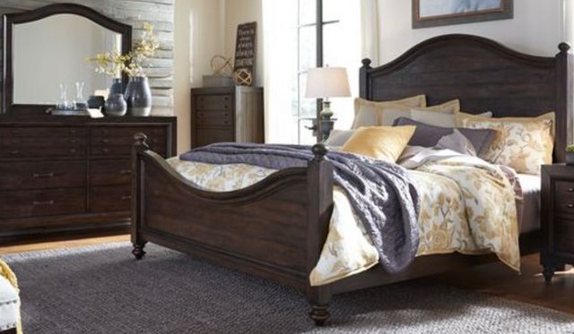 Liberty Catawba Hills Bedroom King Poster Bed, Dresser, and Mirror Collection 0
