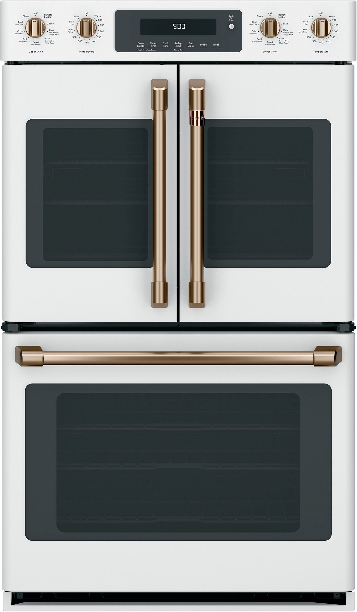 Ge cafe matte clearance white double oven