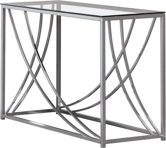 Coaster® Lille Chrome Glass Top Rectangular Sofa Table Accents