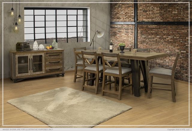 International Furniture Loft Brown Rectangle Gathering Table-1