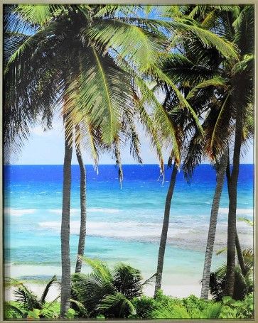 Crestview Collection Tropical 2-Piece Blue/Green Wall Art Set | Van's ...