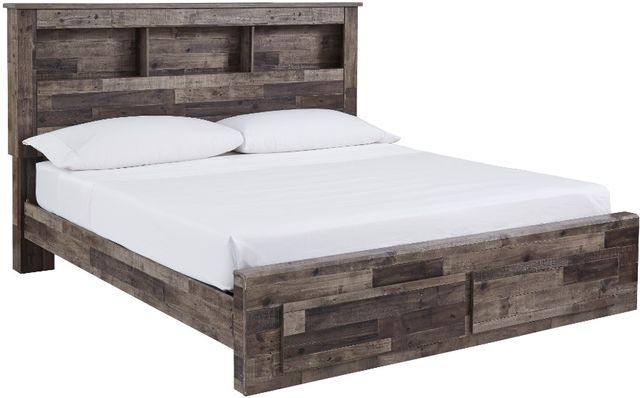 Benchcraft® Derekson 3-Piece Multi Gray Queen Storage Panel Bed Set-1