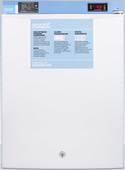 Accucold® by Summit® MED2 series 2.4 Cu. Ft. White Compact Refrigerator