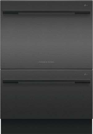 Fisher & Paykel Series 7 24" Black Stainless Steel Double DishDrawer™ Dishwasher