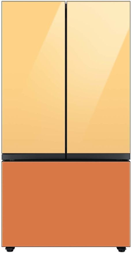 Samsung Bespoke 36" Clementine Glass French Door Refrigerator Bottom Panel 6