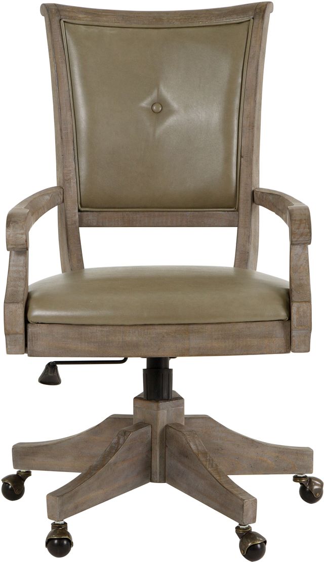 Magnussen Home® Lancaster Dovetail Grey Swivel Chair-0