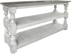 International Furniture Direct Stone Ivory/Weathered Gray Sofa Table