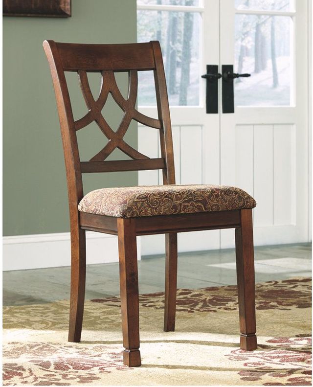 Signature Design by Ashley® Leahlyn Brown Dining Upholstered Side Chair 1
