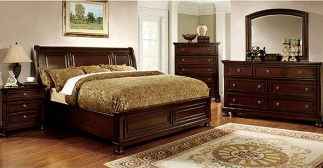 Furniture of America® Northville Dark Cherry 4-Piece Queen Bedroom Set ...