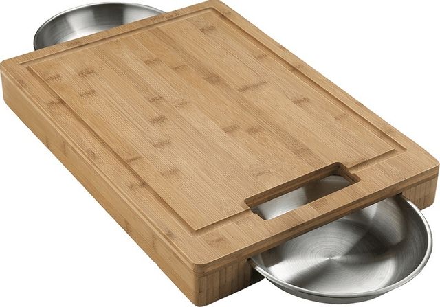 Napoleon PRO Beige Cutting Board with Stainless Steel Bowls 0