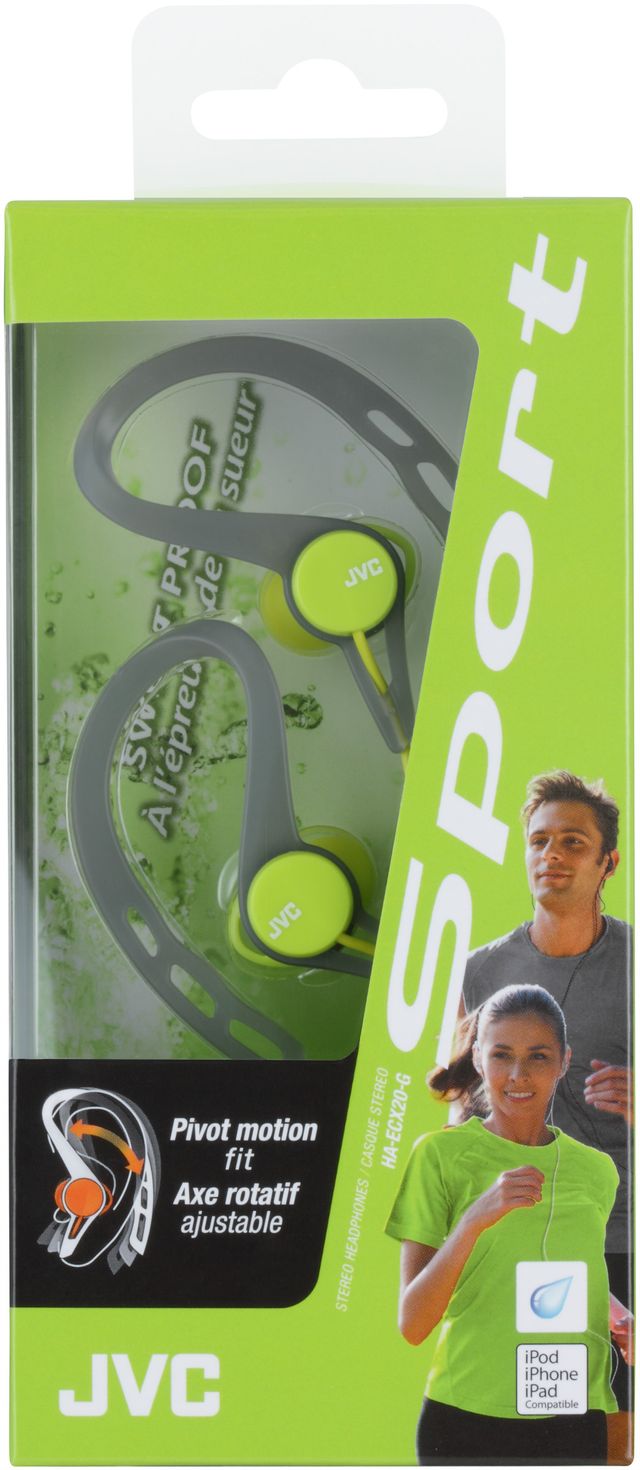JVC HA-ECX20 Green In-Ear Sport Headphones 1